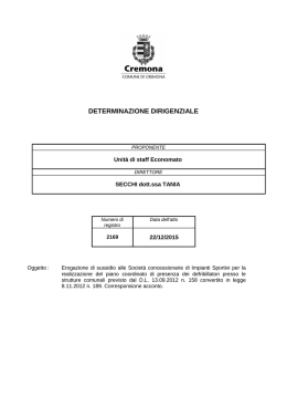 DETERMINAZIONE DIRIGENZIALE