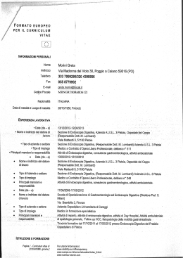 CV MORINI - Azienda USL 3 Pistoia