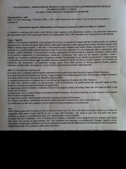 Statuto ASDPS Flamenco Miel y Lim&oacute;n