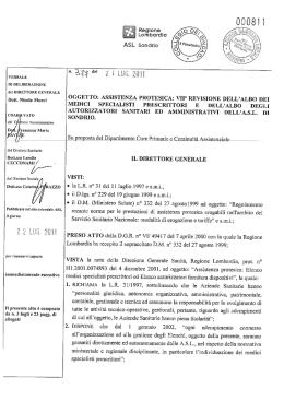 VERBALE DI DELIBERAZIONE del DIRETTORE GENERALE