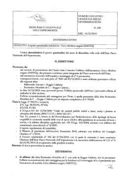 &icirc;&icirc;..`&icirc;`&icirc;&icirc;&icirc;&icirc;&icirc;&icirc;i&icirc;l DETERMINAZIONI ENTE PARCO NAZIONALE N. 245 DEL