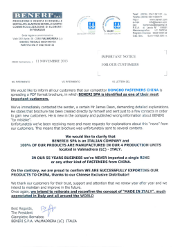 important notice for our customers