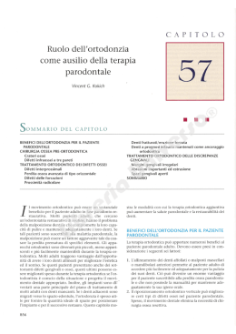 Ruolo dell`ortodonzia come ausilio della terapia