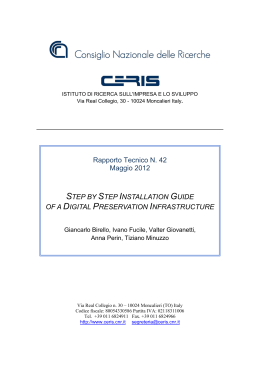 Rapporto Tecnico N. 42 Maggio 2012 STEP BY STEP - Ceris-CNR