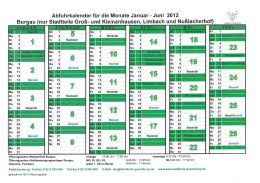 Page 1 .. . . o Abfuhrkalender fur dIe Monate Januar JunI 2012