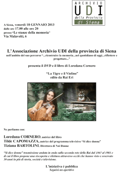 L`Associazione Archivio UDI della provincia di Siena