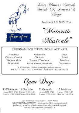 open day musicale - Liceo Classico "F. Petrarca"