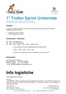 1° Trofeo Sprint Umbertide Info logistiche