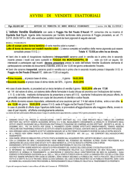 TRIBUNALE DI FOGGIA Fall.10/2014