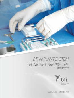 BTI IMPLANT SYSTEM TECNICHE CHIRURGICHE