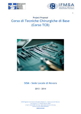 Corso di Tecniche Chirurgiche di Base (Corso TCB)