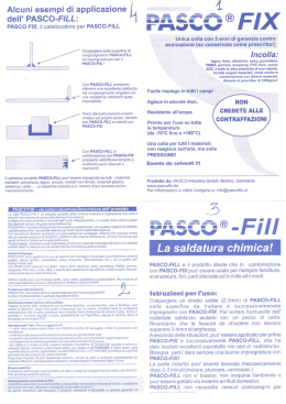 Alcuni esempi di applicazione dell` PASCO-FILL: