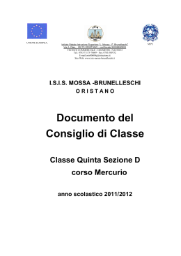 Classe 5&ordf; D Mercurio - ISIS Mossa Brunelleschi