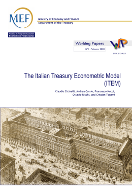 The Italian Treasury Econometric Model (ITEM)