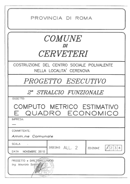 Computo Metrico e Quadro Economico