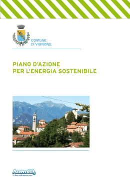 COMUNE DI VIGNONE - Covenant of Mayors