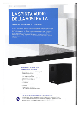 LA SPINTA AUDIO DELLA VOSTRA TV. - Firenze