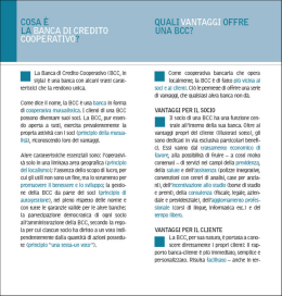 Presentazione del Credito Cooperativo