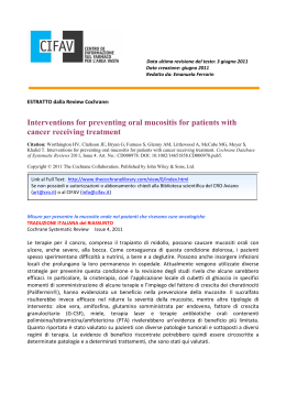 Interventions for preventing oral mucositis for patients with