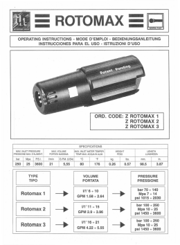 operating instfiuctions - mode d`emploi