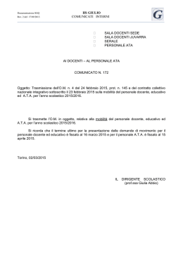IIS GIULIO COMUNICATI INTERNI SALA