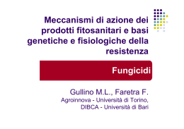 Meccanismi di azione dei prodotti fitosanitari e basi genetiche