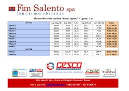 Listino villette del cantiere &ldquo;Nuova Ugento&rdquo; &ndash; Ugento (Le) Fim