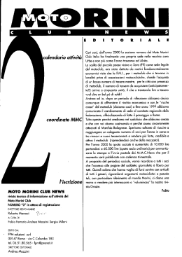 2000 / 2 - MOTO MORINI CLUB ROMA