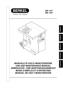 manuale di uso e manutenzione use and maintenance manual