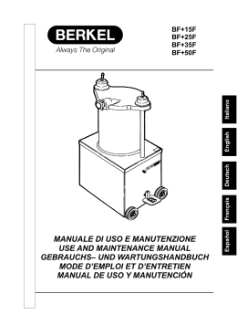 manuale di uso e manutenzione use and maintenance manual