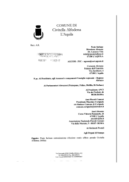 Diffida a Poste Italiane per riduzione orari ufficio postale.