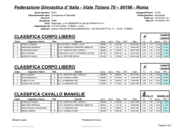 Specialit&agrave; - Comitato Regionale Piemonte Valle d`Aosta F.G.I
