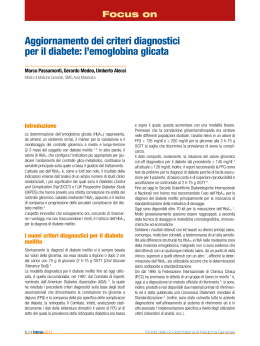 Aggiornamento dei criteri diagnostici per il diabete