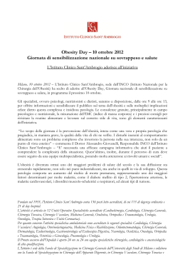 CS Obesity Day - Istituto Clinico Sant`Ambrogio