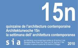 quinzaine de l`architecture contemporaine Architekturwoche 15n la