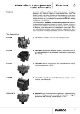 Valvole rel&egrave; con e senza protezione contro sovraccarico Corso base