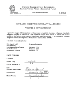 Verbale di sottoscrizione