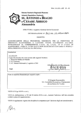 ss. ANTONIGa ramo - Azienda Ospedaliera Santi Antonio e Biagio e
