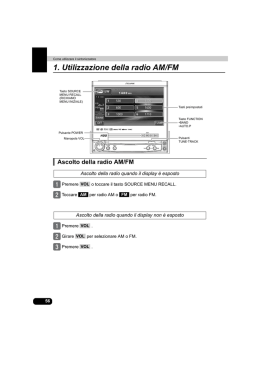 1. Utilizzazione della radio AM/FM