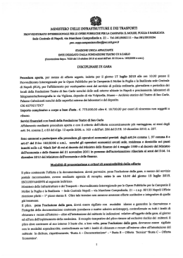 MINISTERO DELLE INFRASTR E DEI TRASPORTI