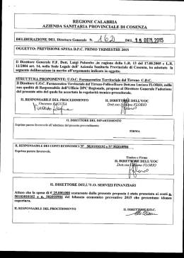 DELIBERAZIONE DEL Direttore Generale N. b DEL