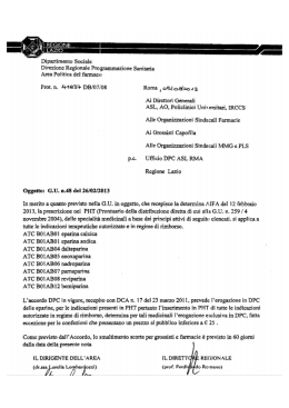 la Regione Lazio, a decorrere dal 5 marzo 2013 - Fog.it