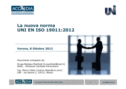 La nuova norma UNI EN ISO 19011:2012