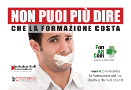 Brochure `Non puoi più dire che la formazione costa`