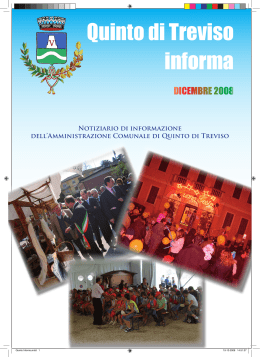 Quinto Informa.indd - Comune di Quinto di Treviso