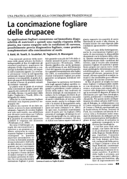 La concimazione fogliare