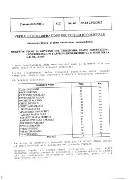 Delibera CC. n.46 del 22.12.12