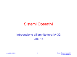 Lezione 15: Introduzione all`architettura IA-32