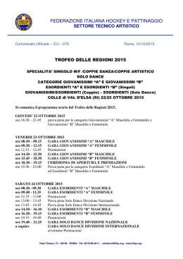 Trofeo delle Regioni - Colle Val D`Elsa (SI)