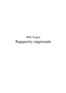 Rapporto regionale IRRE Puglia - archivio dell`area Istruzione